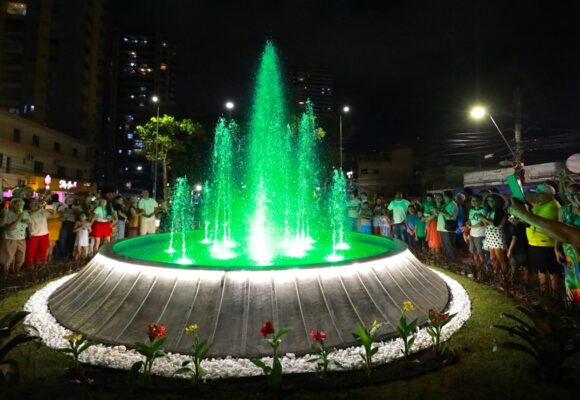 Parque 25 ganha chafariz com 10,8 mil litros e programação cultural no bairro do Marco, em Belém