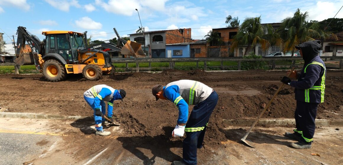 Prefeitura de Belém revitaliza pontos de descarte irregular na Av. Centenário